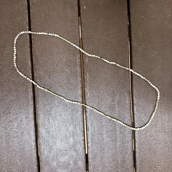 Stretch Stone Silver Bead Necklace /Bracelet - Picture 6 of 9